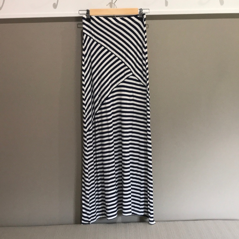 Striped maxi skirt